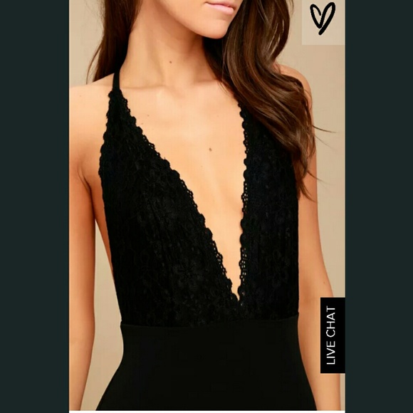 NWOT LULU’S Black Halter Dress👗 - Picture 4 of 8